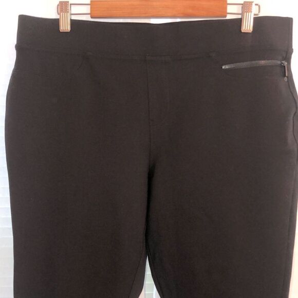 DKNY L Mid Rise Pull On Slim Ponte Dress Pants - Picture 2 of 13